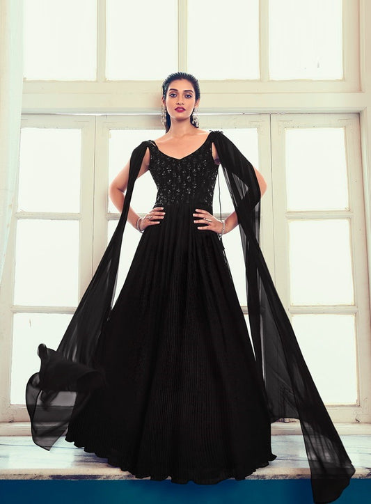 Black Party Style Gown For Women