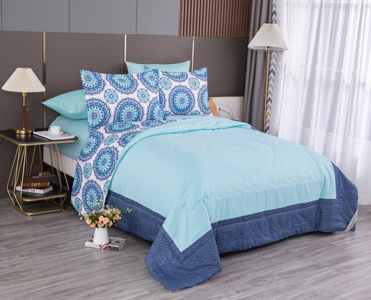 Elegant King Size Designer Comforter Bedsheet Set