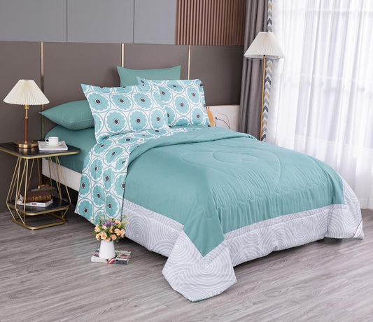 Neptune Elegant King Size Designer Comforter Bedsheet Set